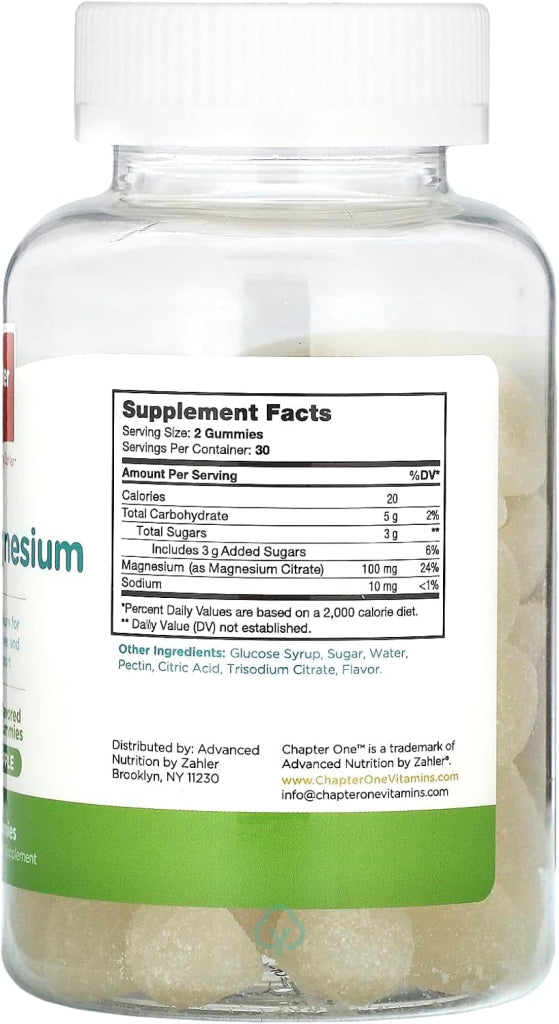 Chapter One Magnesium Gummies Apple Flavor 60 Count