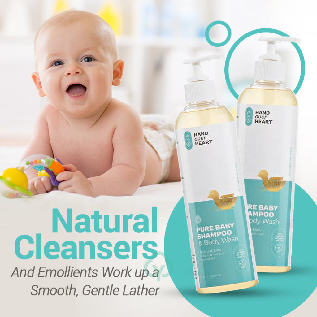 Hand Over Heart 100% Natural Baby Shampoo And Body Wash Baby Hair Conditioning