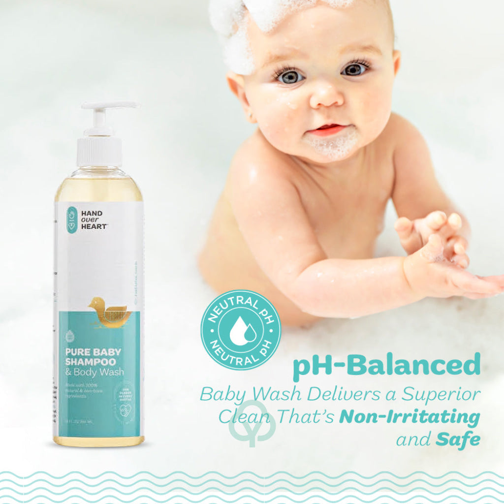 Hand Over Heart 100% Natural Baby Shampoo And Body Wash Baby Hair Conditioning
