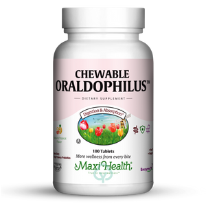 Maxi Health Chewable Oraldophilus 100 Chews Digestion & Absorption