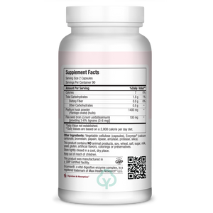 Maxi Health Fibermax Supreme 180 Caps Digestion & Absorption