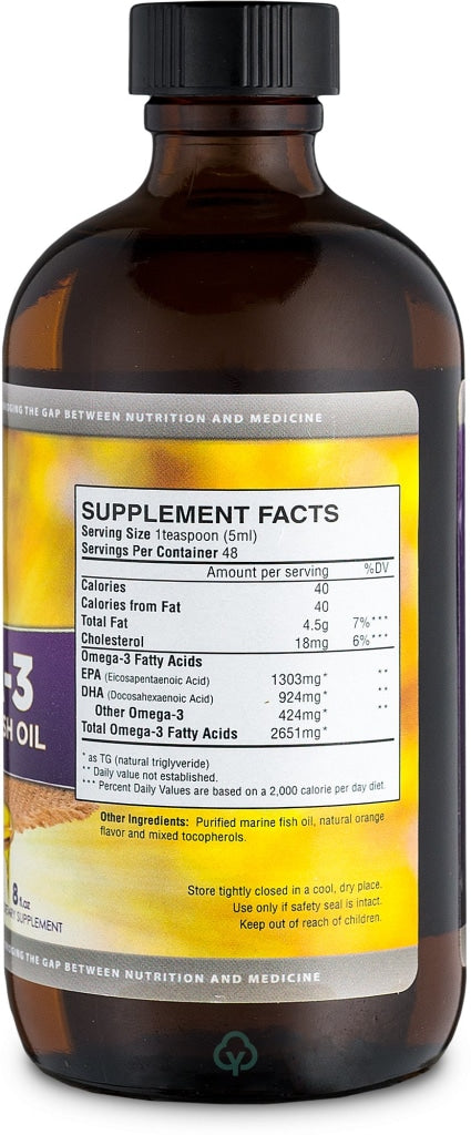 Nutri Supreme Omega-3 Premium-Maximum Strength Orange 8 Fl Oz Brain Support